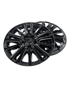 WSK854-17BLK 19-21 Mazda CX-5 8 PCS Gloss Black Snap-on Wheel Skin Set
