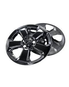 WSK869-17BLK 17-21 Jeep Compass 8 PCS Gloss Black Snap-on Wheel Skin Set