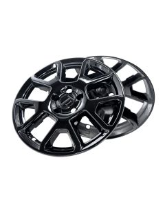 WSK875-17BLK 19-24 Jeep Renegade 8 PCS Gloss Black Snap-on Wheel Skin Set