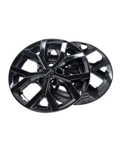 WSK881-18BLK 22-26 Jeep Grand Cherokee 8 PCS Gloss Black Snap-on Wheel Skin Set