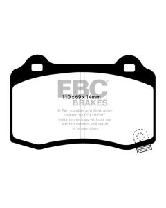 EBC 12-17 Tesla Model S Electric RWD Greenstuff Rear Brake Pads - DP21788