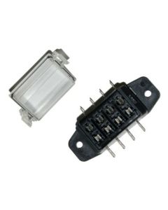 NAMZ ATO 4-Way Fuse Block (Water Tight Clear Cover - 1/4in. Male Disconnects) - NFB-01