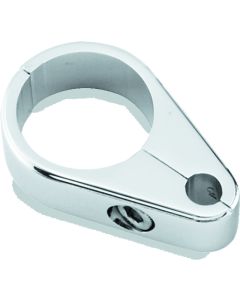 Bikers Choice 1 Inch Chrome Plain Clutch Cable Clamp - 489798
