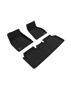 3D Maxpider 15-19 Tesla Model S Elegant 1st 2nd Row - Floor Mat Set (Black) - L1TL01304709