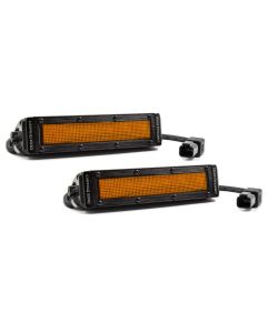 Diode Dynamics 6 In LED Light Bar - Amber Flood Stealth (Pair) - DD6040P