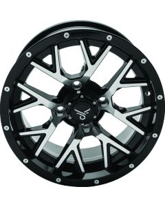 QuadBoss Barbwire 14X7 - 5+2 - 4/110 - Black Machined - 608572