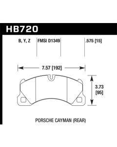 Hawk 10-16 Porsche Panamera / 08-15 Porsche Cayenne LTS Street Front Brake Pads - HB720Y.575