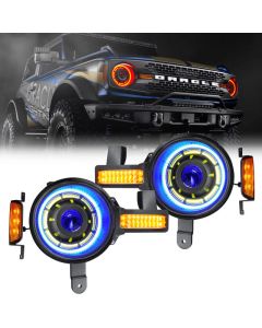 Oracle 2021+ Ford Bronco Oculus Bi-LED Projector Headlights - ColorSHIFT LED SEE WARRANTY - 5886-BC2