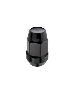 McGard Hex Lug Nut (Cone Seat Bulge Style) 1/2-20 / 3/4 Hex / 1.45in. Length (4-pack) - Black - 64029