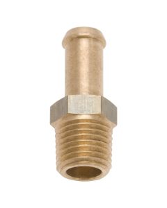 Edelbrock Fitting 1/4-18 NPT X 3/8In Single Barb Brass - 8080