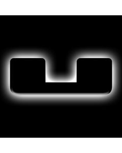 ORACLE Lighting Universal Illuminated LED Letter Badges - Matte Blk Surface Finish - U - 3141-U-001