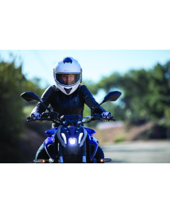 Sena Technologies Outforce Full Face Bluetooth Helmet Glossy White - Small - OUTFORCE-GW00S