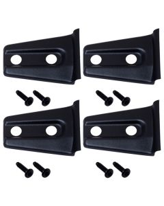 Kentrol 07-18 Jeep Wrangler JK Door Hinge Overlays 4 Pieces 2 Door - Textured Black - 80020