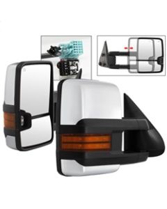 xTune Chevy Silverado 03-06 Heated Amber Signal Telescoping Mirrors Chrome MIR-CS03S-G3C-PWH-AM-SET - 9936753