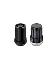 McGard SplineDrive Tuner 5 Lug Install Kit w/Locks & Tool (Cone) M12X1.25 / 13/16 Hex - Black - 65554BK