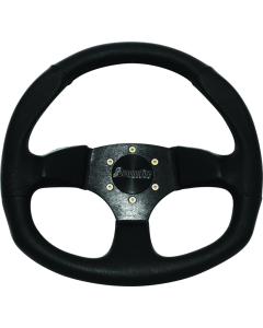 DragonFire Racing Steering Wheels - D-Shaped- Vinyl- Black- 0in offset - 520969