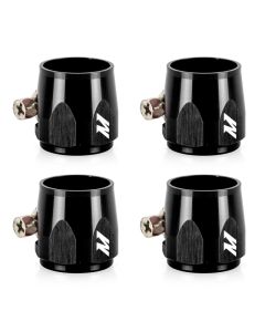 Mishimoto Black -6 AN Hex Hose Finisher Clamp Set of 4- MISH-MMHXF-06-4-BK
