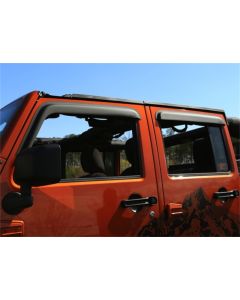 Rugged Ridge Window Visors Matte Black 07-18 4-Door Jeep Wrangler - 11349.12