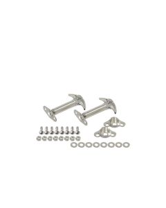 Kentrol 55-95 Jeep CJ/Wrangler YJ Hood Catch Pair - Polished Silver - 30401