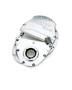 COMP Cams Aluminum Timing Cover for Chevy Small Block V8 Engines 1955-1986, Natural Finish, Single Camshaft Design - 310