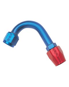 Russell Performance -10 AN Red/Blue 120 Degree Full Flow Hose End (1-1/4in Centerline Radius) - 610240