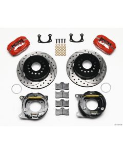 Wilwood Forged Dynalite P/S Park Brake Kit Drilled Red BOP Axle 2.75in Bearing 2.75 Offset - 140-13511-DR
