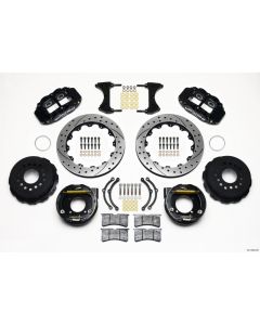Wilwood Narrow Superlite 4R Rear P-Brk Kit 12.88in Drilled Chevy 12 Bolt w/ C-Clips - 140-12964-D