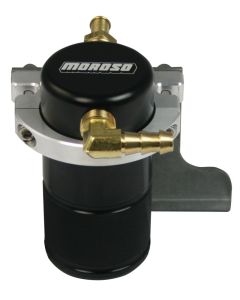 Moroso 10-15 Chevrolet Camaro SS (w/Edelbrock S.C.) Air/Oil Separator Catch Can - Billet Alum -Black - 85635