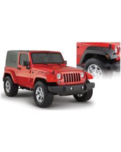 Bushwacker 07-18 Jeep Wrangler Pocket Style Flares 2pc - Black - 10077-02