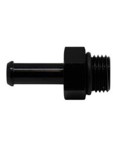 DeatschWerks 6AN ORB Male to 5/16in Male Barb Fitting (Incl O-Ring) - Anodized Matte Black - 6-02-0505-B