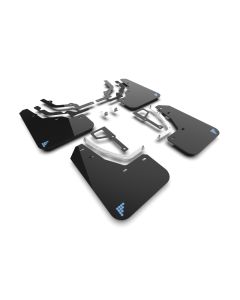 Rally Armor 2025 Hyundai Ioniq 5 N Black UR Mud Flap Light Blue Battery Logo - MF117-BAT-BLK-PBL