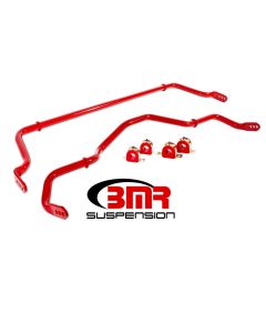BMR 16-17 6th Gen Camaro Front & Rear Sway Bar Kit w/ Bushings - Red - SB052R