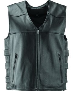 Kuryakyn Leather By River Road Plains Leather Vest Black - Small - 094405