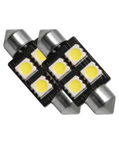 Oracle 37MM 4 LED 3-Chip Festoon Bulbs (Pair) - Cool White - 5205-001