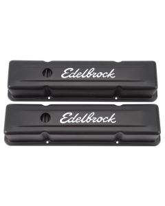 Edelbrock Valve Cover Signature Series Chevrolet 1959-1986 262-400 CI V8 Tall Black - 4643