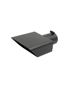 Gibson Rectangle Sport Tip - Center - 6x2.75in OD/2.5in Inlet/9.5in Length - Black Ceramic - 500432-B