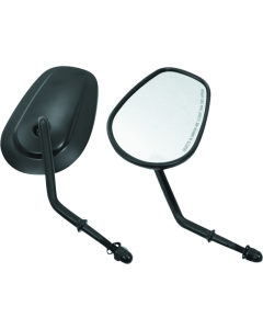 Bikers Choice Black Tapered Short Stem Mirrors Pr - 482009