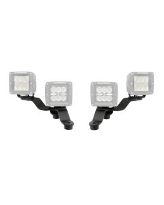 Go Rhino 18-20 Jeep Wrangler JL/JLU/Gladiator JT Light Mount - Two 3in Cubes Offset - 730231T