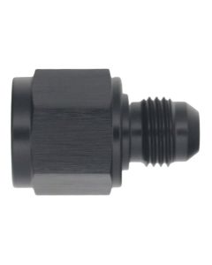 DeatschWerks 8AN Female Flare to 6AN Male Flare Reducer - Anodized Matte Black - 6-02-0222-B