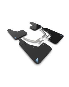 Rally Armor 2025 Hyundai Ioniq 5 PE Blk Mud Flap w/Light Blue Battery Logo - MF137-BAT-BLK-PBL