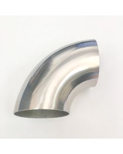 Ticon Industries 2.0in Diameter 90 1.1D/2.2in CLR 1mm/.039in Wall Thickness Titanium Elbow - 101-05053-3111
