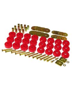 Prothane Chevy Conv Impala / Belair Body Mount Kit - Red- PROT-7-145
