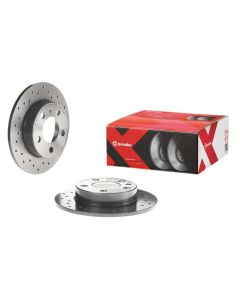 Brembo 2008 Audi A3/2010 VW Golf/05-10 Jetta Rear Premium Xtra Cross Drilled UV Coated Rotor - 08.9488.1X