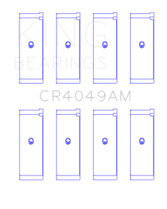 King Engine Bearings Mitsubishi 4G15/G15B/G4Dj (Size +0.50mm) Connecting Rod Bearing Set - CR4049AM0.5