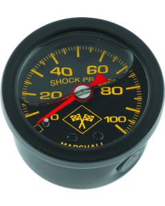 Bikers Choice 0-100 PSI Oil Pressure Gauge Black Face Black Bezel Liquid Filled Universal Custom - 496460