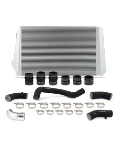 Mishimoto 17-19 GM L5P Duramax Intercooler Kit - Silver w/ WBK Pipes - MMINT-DMAX-17KSLBK