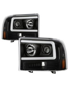 Spyder Ford F-250 99-04/Excursion 00-04 1 Piece LED Headlights - Black PRO-YD-FF25099V2PL-BK - 5088062