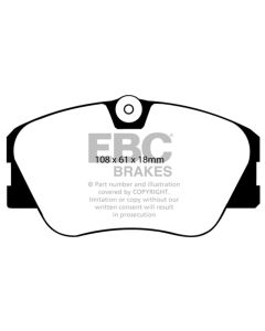 EBC 86-93 Mercedes-Benz 190/190E 2.3 16v Redstuff Front Brake Pads - DP3577C