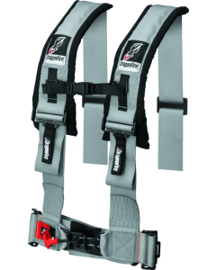 DragonFire Racing Harness H Style- 4-Point- 3in Buckle- Grey - 521357