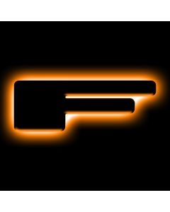 ORACLE Lighting Universal Illuminated LED Letter Badges - Matte Blk Surface Finish - F - 3141-F-005